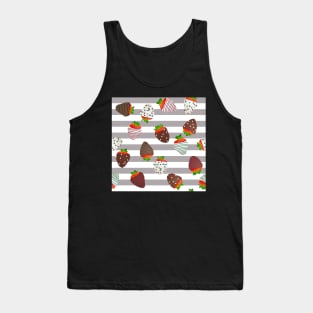 Sailor Pluto Themed Strawberries Tank Top